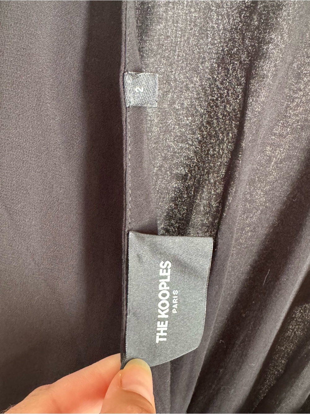 The Kooples Long Draped Black Sleeveless High-Low Ruffle Dress - Picture 3 of 11